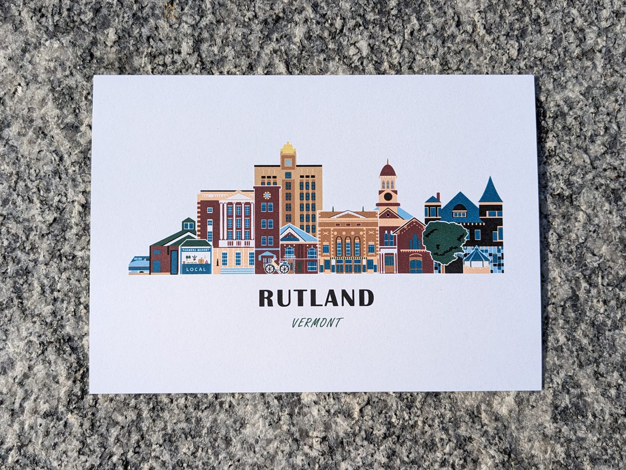Rutland Vermont Cityscape | Art Print